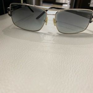 Prada Mens Sunglasses black and silver